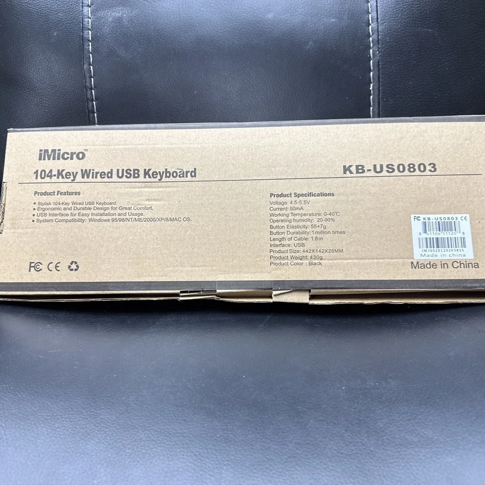 iMicro KB-US0803 USB Wired Keyboard - No Drivers‎ Needed! Plug & Play